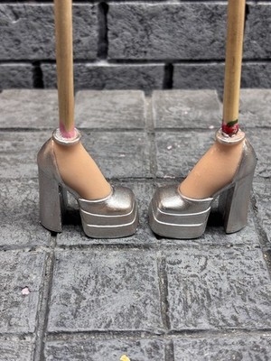 Bratz Versace Princess Heels Custom Resin Silver