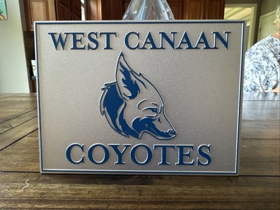 West Canaan Coyotes Movie Metal Etched Sign Wall Art 8  X 6  Varsity Blues