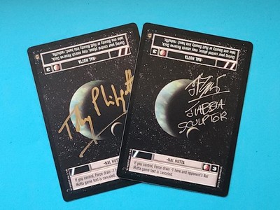 JABBA COLLECTION (x2) - Star Wars CCG by Decipher, Signed by Jabba folks ROTJ