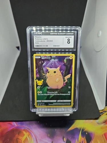 Pikachu 005/025 - Celebrations - CGC 8 - Pokémon Card TCG (Equiv. PSA BGS)