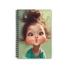 Copy of DS Cartoon Girl Spiral Notebook - Ruled Line