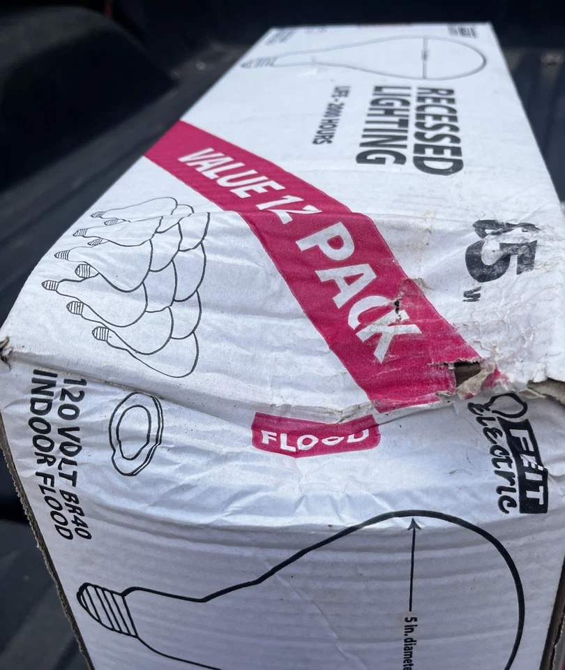 Feit BR 40 65W Indoor Flood Light Bulbs White Pack of 12 **BOX DAMAGE** - Image 3 of 4