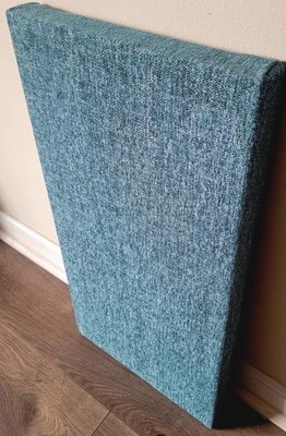 4 Chenille Sound Absorbing Acoustic Wall Panels in Teal - SET of 4