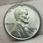 1943 S Lincoln Wheat Cent Steel Penny 1c San Francisco One Cent US AU LC-s43Md7