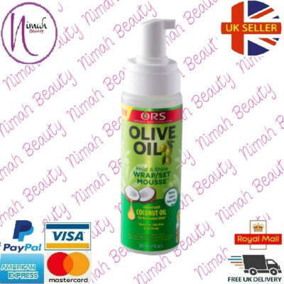 ORS Olivenöl Hold And Shine Wrap Set Mousse Infused with Coconut Oil 207ml