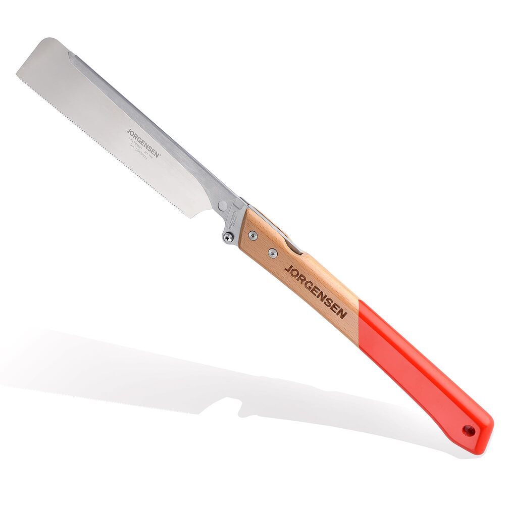 JORGENSEN Japanese Pull Saw 9.5 Inch Pro Folding Dovetail Saw SK5 Steel Blade