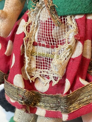 Abito vintage tessuto segatura celluloide pantaloni in pelle tedeschi 9,5" set di 3 bambole - Foto 6 di 21