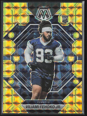2023 Panini Mosaic #375 Viliami Fehoko Jr. Reactive Yellow Mosaic