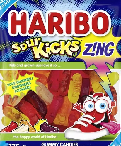 Haribo Sour Kicks Gummies 4 Pounds Bulk Soft Gummy Candy FREE SHIP 48 STATES - Picture 3 of 5