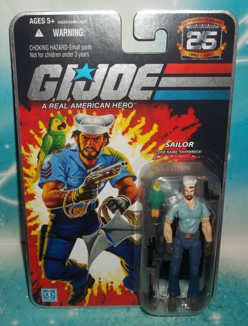 g I gi joe 25TH ANNIVERSARY SAILOR SHIPWRECK ANCHOR TATOO VARIANT