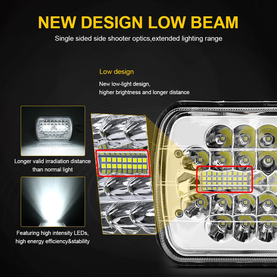 2X Faro de sello LED para International Harvester 4700 4800 4900 8100 2B1 H6054 Foto 4 de 4
