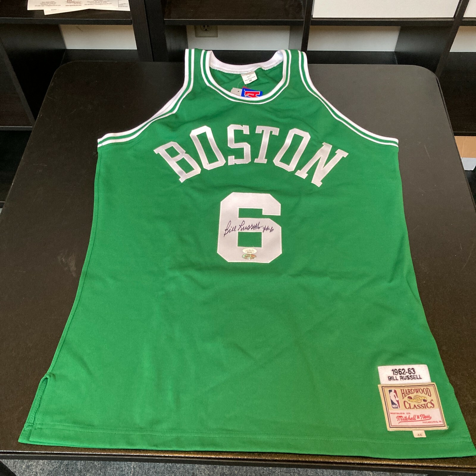 Vtg '62-'63 #6 BILL RUSSELL Celtics NBA Mitchell & Ness Jersey 3XL