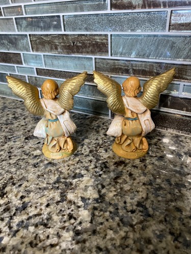 2 Vintage Fontanini Depose 4" Nativity Angel Figures Italy Simonetti Christmas - Picture 8 of 9