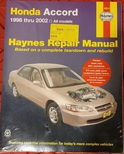 Haynes Repair Manual for Honda Accord 1998-2002 All Models, #42014