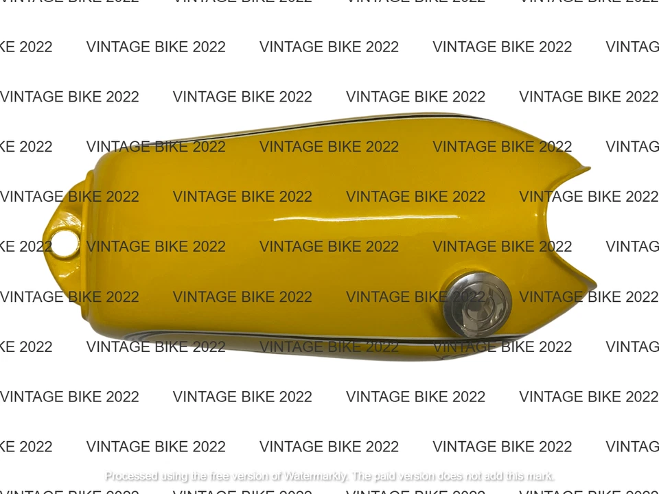 Bouchon de réservoir essence 1976 acier peint jaune Yamaha Yz125 Yz 125 /FIT FOR - Photo 3/4