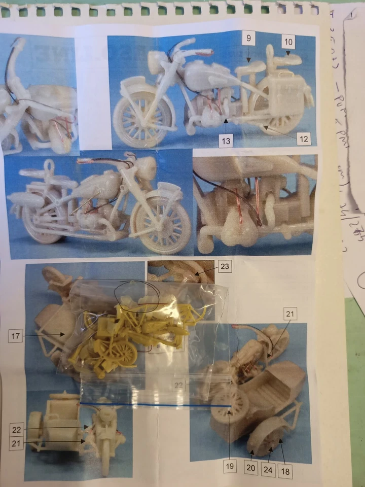 MODELLISMO- German Motorcycliste DAK+Sidecar BMW R/75 - GASO_LINE 1/48 scale - Immagine 2 di 4