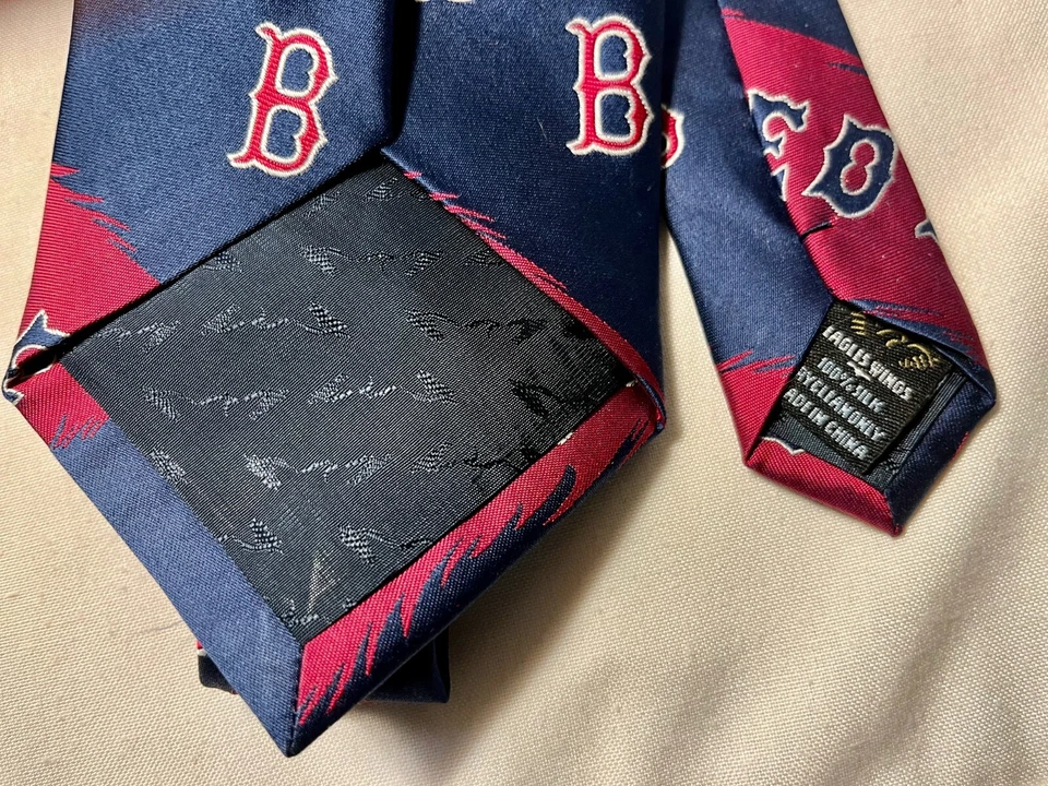 Corbata de béisbol de seda deportiva de colección de los Medias Rojas de Boston para hombre Foto 3 de 4