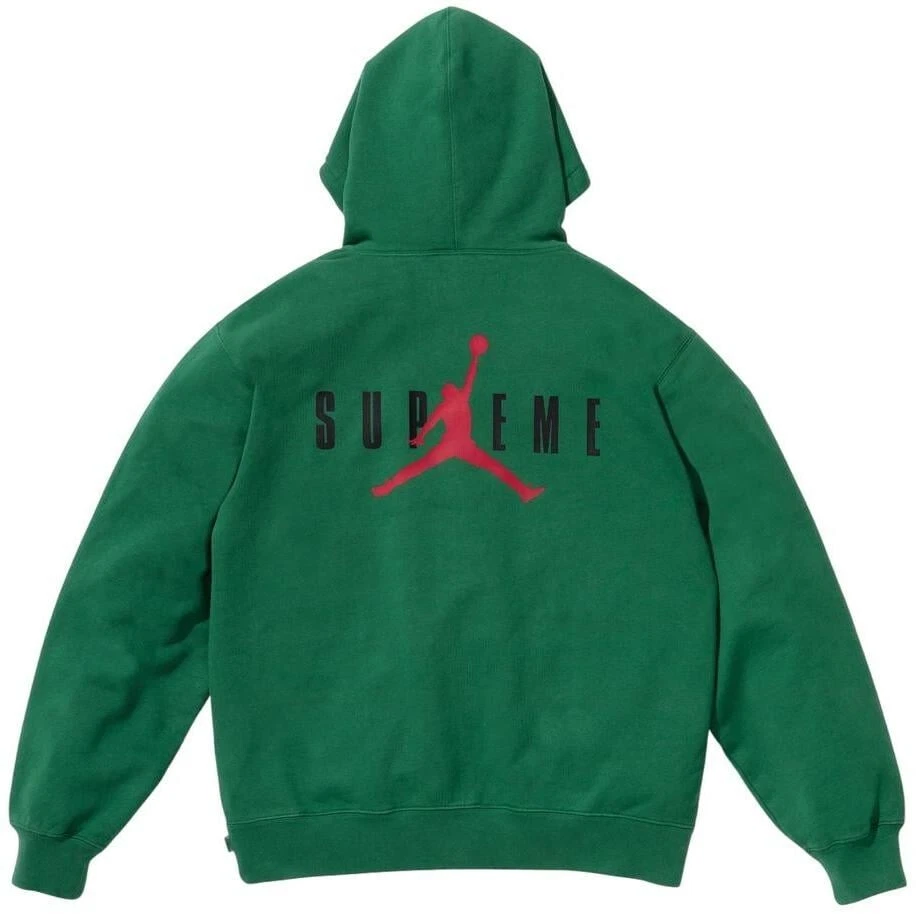 Sweat à capuche vert Supreme Jordan (taille S, grand)