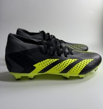 adidas Men 7.5 PREDATOR ACCURACY.2 FIRM GROUND SOCCER CLEATS Black/Yellow IG0781