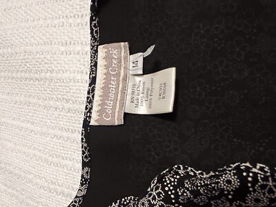 Coldwater Creek - Size 16 - Dress Black And White Floral Abstract