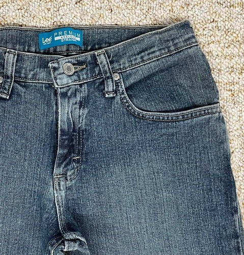 Lee Jeans Girls size 16 Straight Leg adjustable waist Denim Stretch (27x31) - Picture 15 of 23