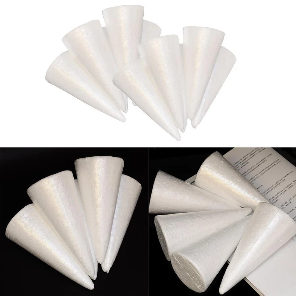 30pcs White Cone Christmas Tree Base Styrofoam Foam Material - Image 4 of 4