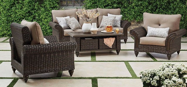 Best Home Decor Santa Rosa 7-Piece Outdoor Wicker ...