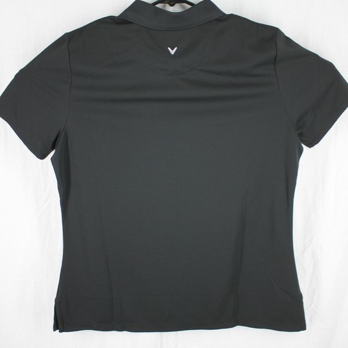 Polo golf Callaway donna grande nera nuova Opti-Dri Intalere manica corta - Foto 3 di 4