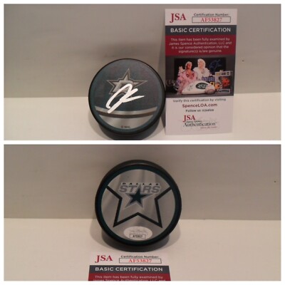 Jason Robertson Autographed Signed Dallas Stars Puck JSA COA
