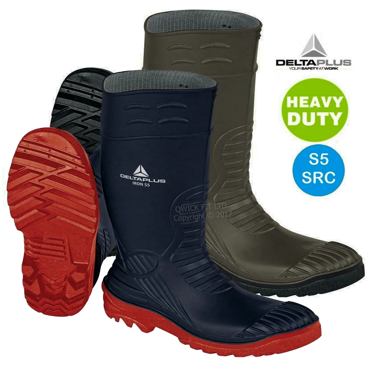 MENS SAFETY WELLIES WELLINGTONS WATERPROOF BOOTS STEEL TOE CAPS BOOTS HEAVYDUTY