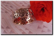 Solid Copper Celtic Ring CRI573 - 3/8 inch wide. Available in Sizes 4 to 13.