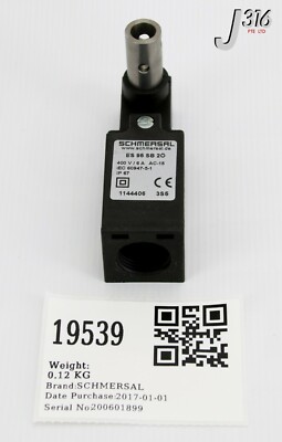 mu 19539 SCHMERSAL HINGED SAFETY INTLK SWITCH 2X N/C CONTACTS NEW ES