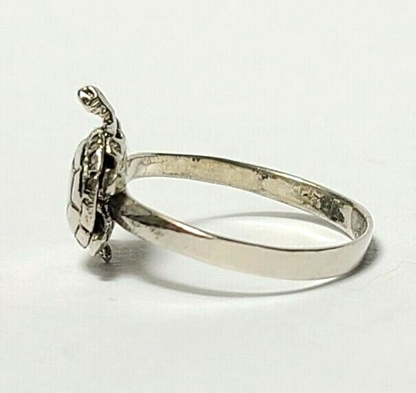 Sterling Silver Turtle Ring with Moving Head and … - image 2