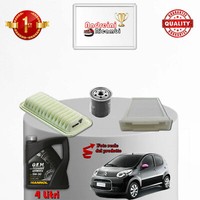 Set Service 3 Filter Und ÖL Citroen C1 1.0 50KW 68CV Von 2005-