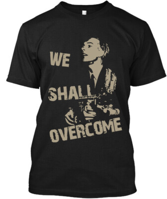 NEW! Popular Pete Seeger We Shall Overcome American Graphic Retro T-SHIRT S-4XL
