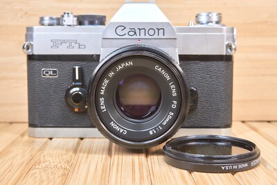 Canon FTb QL vintage Japan Film appareil photo avec Canon FD 50mm 1:1.8