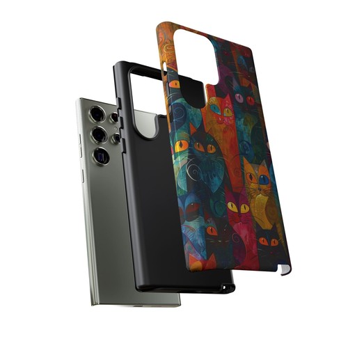 Abstract Cats Dynamic Painting Phone Case for iPhone, Samsung Galaxy, Pixel - 第 122/175 張圖片