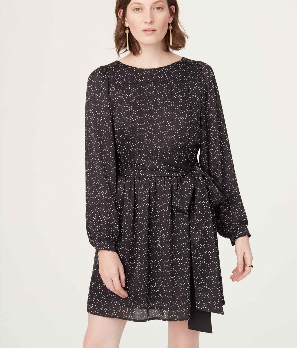 club monaco long sleeve dress NWT Club Monaco Womens Turple Dress Black Sheer Long Sleeve Midi size 00