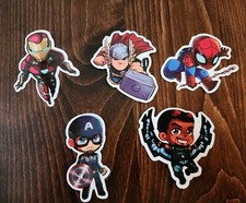 Lot Of 5 Super Hero Stickers - Spiderman Ironman  More- New