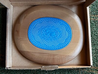 LONGABERGER AMERICAN CRAFT ORIGINAL ACO CASSEROLE CORNFLOWER BLUE WOOD LID-NOS