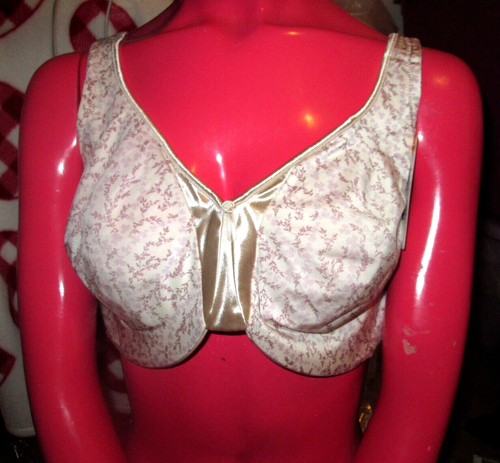 Warners Women's Signature Support Satin Bra 35002A 44DD Lavender/Beige NEW NWT