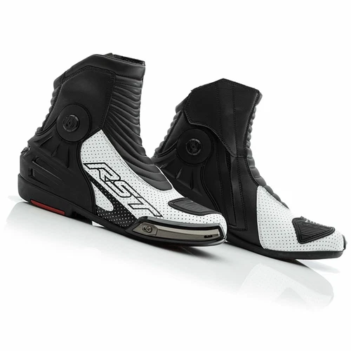 RST Tractech Evo III 3 CE 2341 Short Summer Race Motorcycle Boots - Black/White