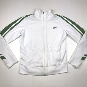 nike jacket green and white
