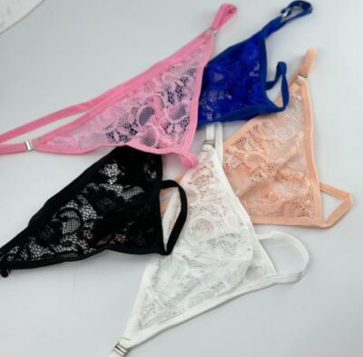 Mens Sexy Thong String Waist G-Strings Contoured Pouch Side Fasten Clip