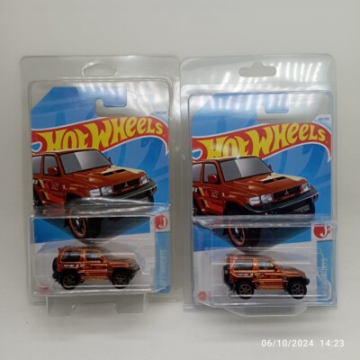 2 Hot Wheels 2024 Super Treasure Hunt Mitsubishi Pajero Evolution mit Protector