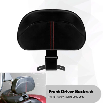 Support de dossier de conducteur avant moto Rouge Harley Touring FLH 2009-2022 - Photo 1/4