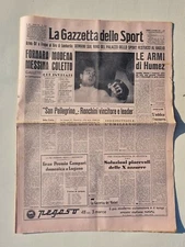 GAZZETTA DELLO SPORT 12 OCTOBER 1956 GRAND PRIX CAMPARI LUGANO-DIEGO RONCHINI
