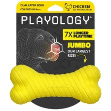 Playology (563013) Playology All Na tural Chicken Scented Dual Layer Bone Large