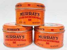 LOT OF 3 BL Murray's Superior Hair Dressing Pomade 3oz each