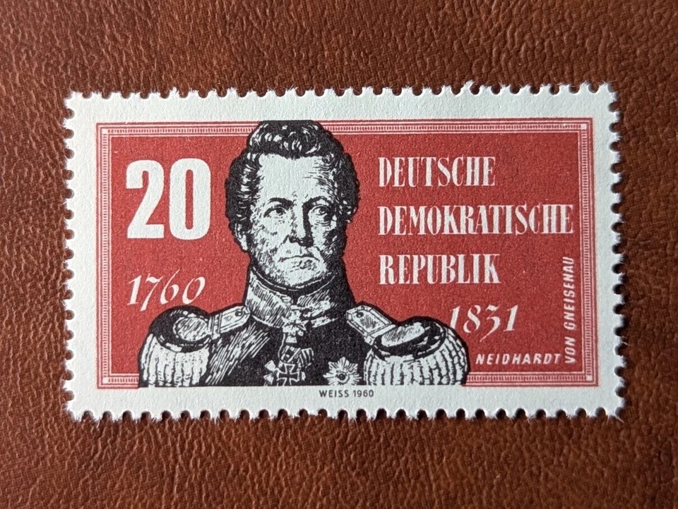 East Germany DDR 1960 MNH Graf Neidhardt Von Gneisenau. 172F - Image 3 of 4